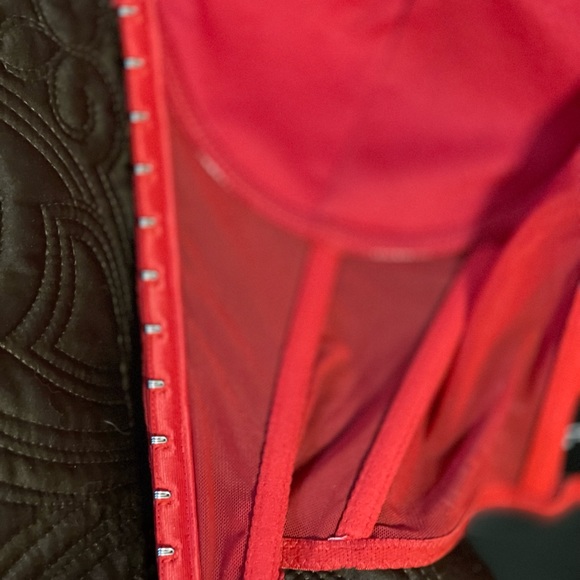 Say What Red Bustier Padded Cups Crop Top - Picture 11 of 12